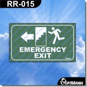 Read full article Premade Sign - LEFT EMERGENCY EXIT Read full article Premade Sign - LEFT EMERGENCY EXIT