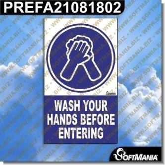 Read full article Premade Sign - WASH YOUR HANDS BEFORE ENTERING