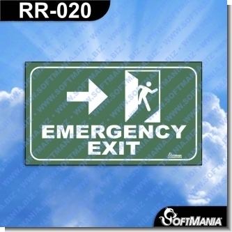 Read full article Premade Sign - EMERGENCY EXIT RIGHT VERSION 02