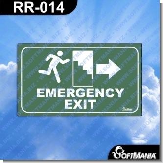 Read full article Premade Sign - EMERGENCY EXIT RIGHT