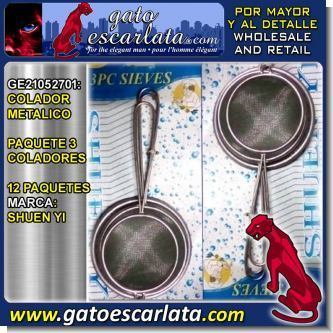 Read full article METALLIC STRAINER 3 STRAINERS PACK - 12 UNITS