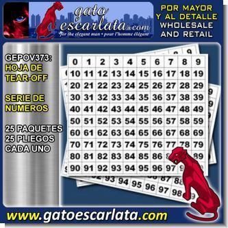 Lee el articulo completo HOJA DE DESPRENDIBLE CON SERIE DE NUMEROS - 25 PAQUETES CON 25 PLIEGOS CADA UNO Lee el articulo completo HOJA DE DESPRENDIBLE CON SERIE DE NUMEROS - 25 PAQUETES CON 25 PLIEGOS CADA UNO