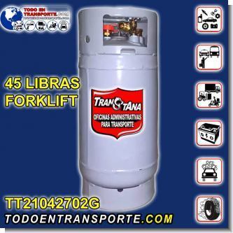 Read full article LOADED GAS CONTAINER CYLINDER TYPE MS 45 POUNDS FORKLIFT