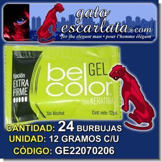 Lee el articulo completo GEL FIJADOR PARA EL CABELLO MARCA BELCOLOR - TIRA DE 24 BURBUJAS
