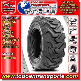 Read full article RADIAL TIRE FOR VEHICLE TRUCK BRAND FIRESTONE DURAFORCE SIZE 265 / 70D16.5 MODEL 10PR HD TL