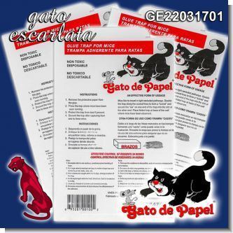 Lee el articulo completo TRAMPA ADHERENTE PARA RATAS MARCA GATO DE PAPEL - 12 UNIDADES
