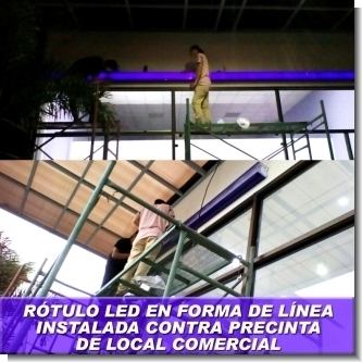 Read full article Acrylic LED line installed against commercial premises wall